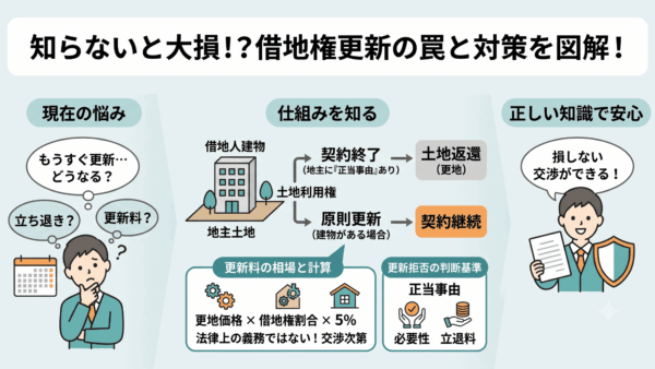 借地権の更新完全ガイド|更新料の相場・計算方法から更新拒否まで