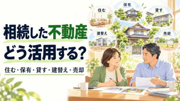 相続した不動産の活用方法5つ｜住む・保有・貸す・建替え・売却を比較