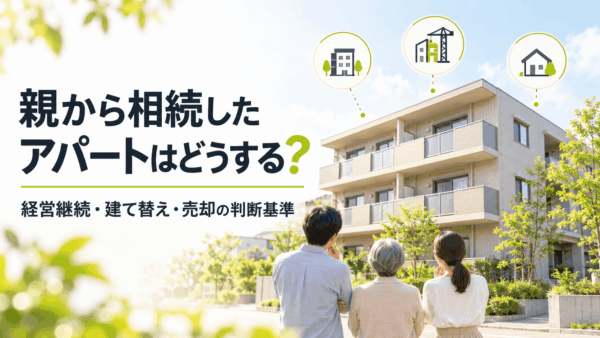 親から相続したアパートはどうする？経営継続・建て替え・売却の判断基準