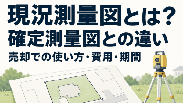 現況測量図とは？確定測量図との違い・土地売却に使えるか・費用と期間を解説