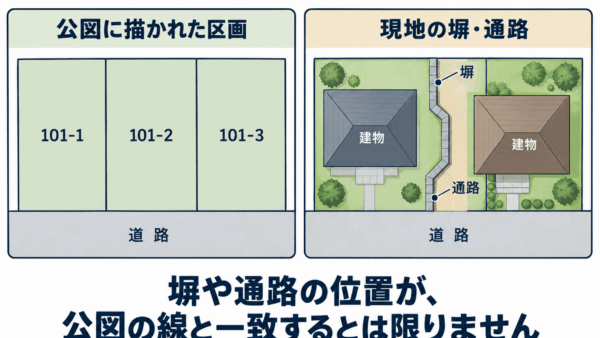 公図と現況のずれはなぜ起こる？確認方法・対処法と土地売却時の注意点