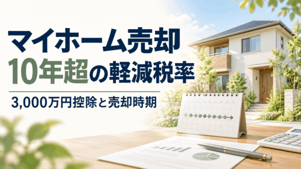 マイホーム売却の10年超軽減税率とは？3,000万円控除との併用と売却時期の考え方