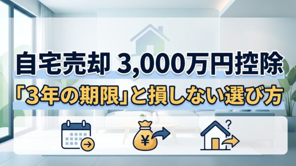 自宅売却の3,000万円特別控除とは？住まなくなった家の期限と住み替え時の判断基準